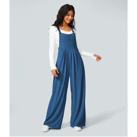 HALARA Navy Blue Wide Leg Jumpsuit - Picture 2 of 11